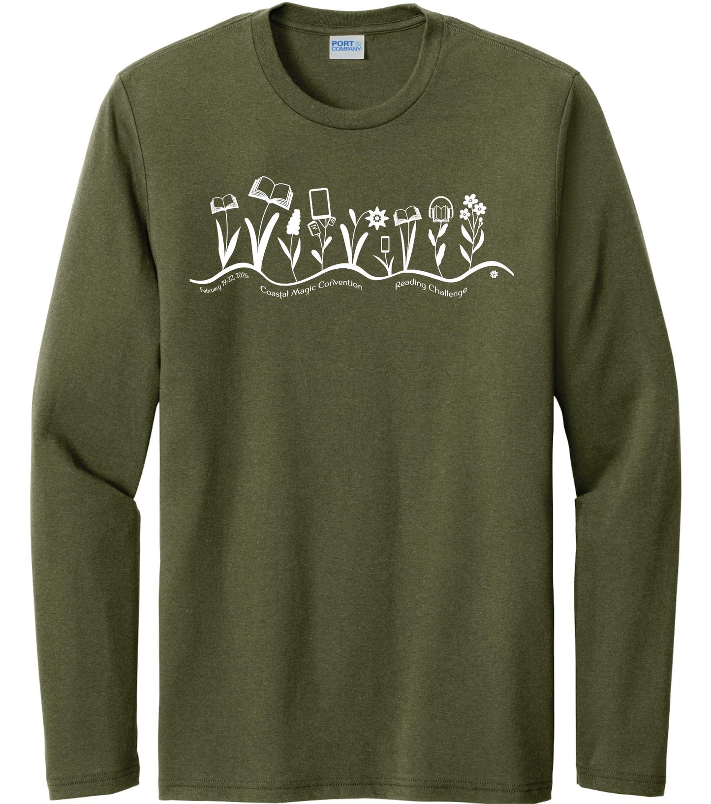 Coastal Magic 2026 Books and Flowers Long Sleeve Shirt