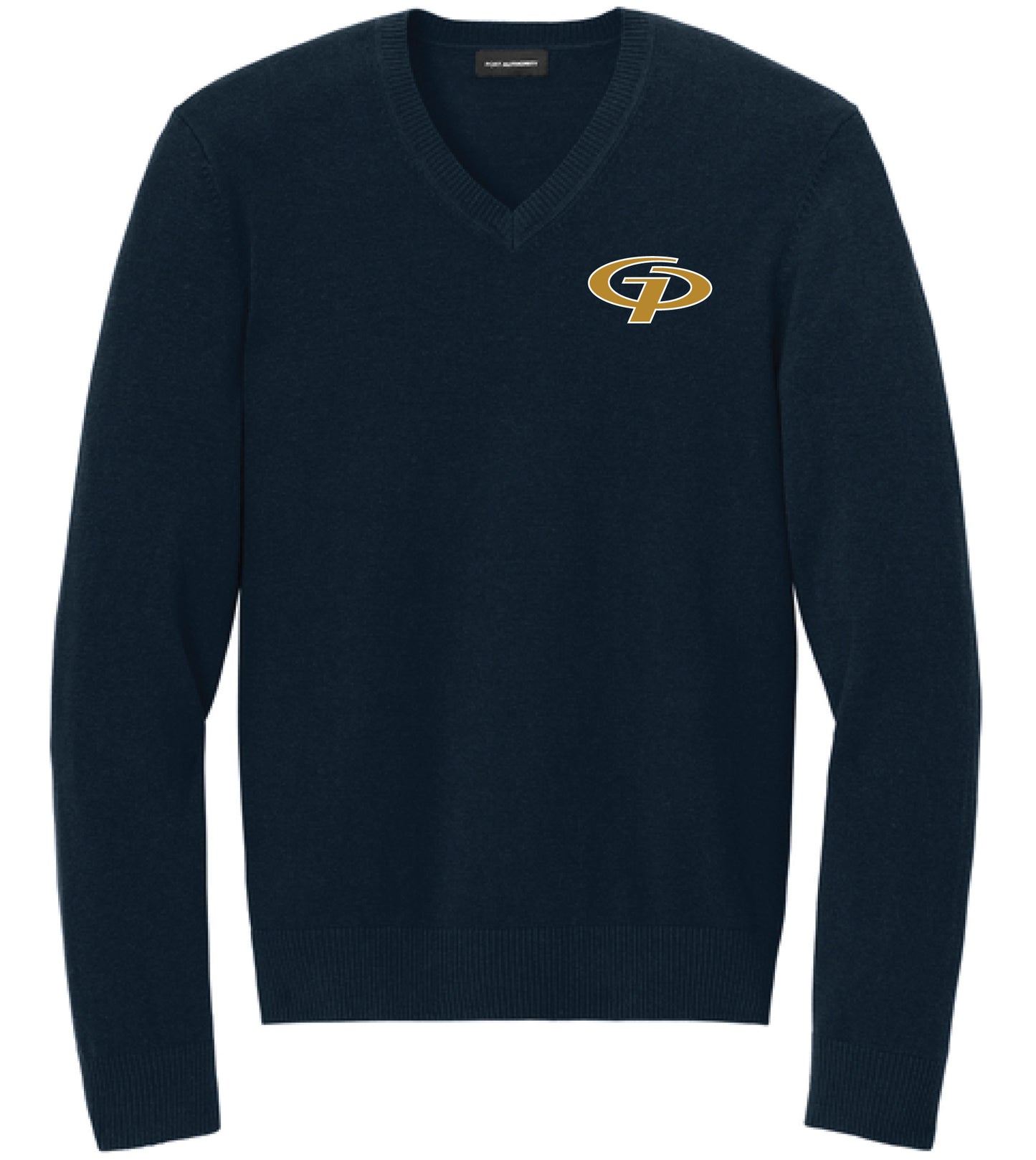 011A-GPAFALL26 EMBROIDERED MEN'S V-NECK SWEATER