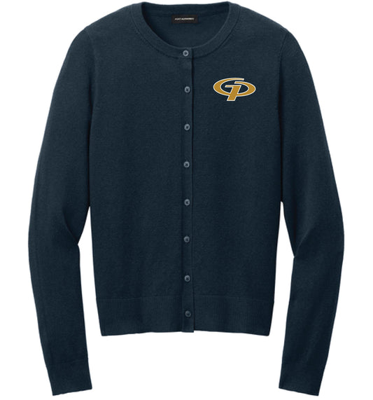 013A-GPAFALL26 EMBROIDERED WOMEN'S CARDIGAN SWEATER