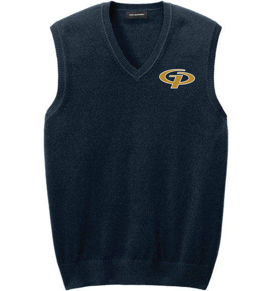 014A-GPAFALL26 EMBROIDERED MEN'S SWEATER VEST