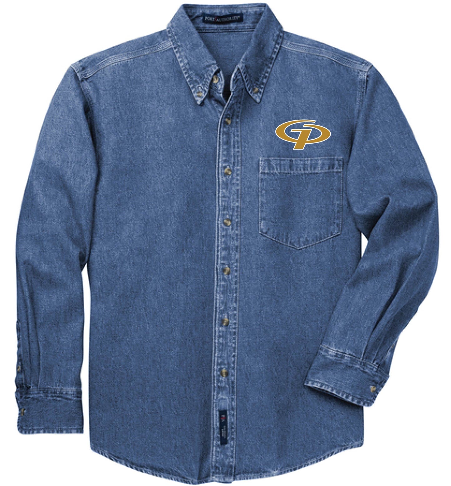 015A-GPAFALL26 EMBROIDERED MEN'S DENIM SHIRT