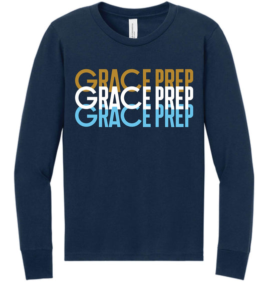 023C-GPAFALL26 YOUTH LONG SLEEVE T-SHIRT - STACKED LOGO