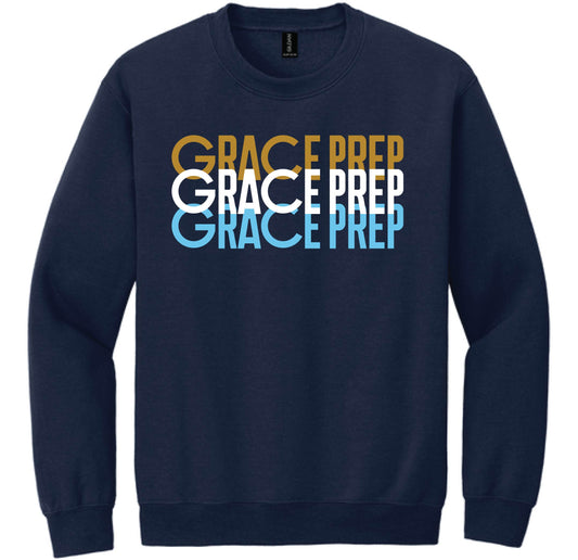 023F-GPAFALL26 ADULT CREWNECK SWEATSHIRT - STACKED LOGO