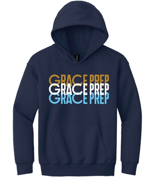 023G-GPAFALL26 YOUTH PULLOVER HOODIE - STACKED LOGO