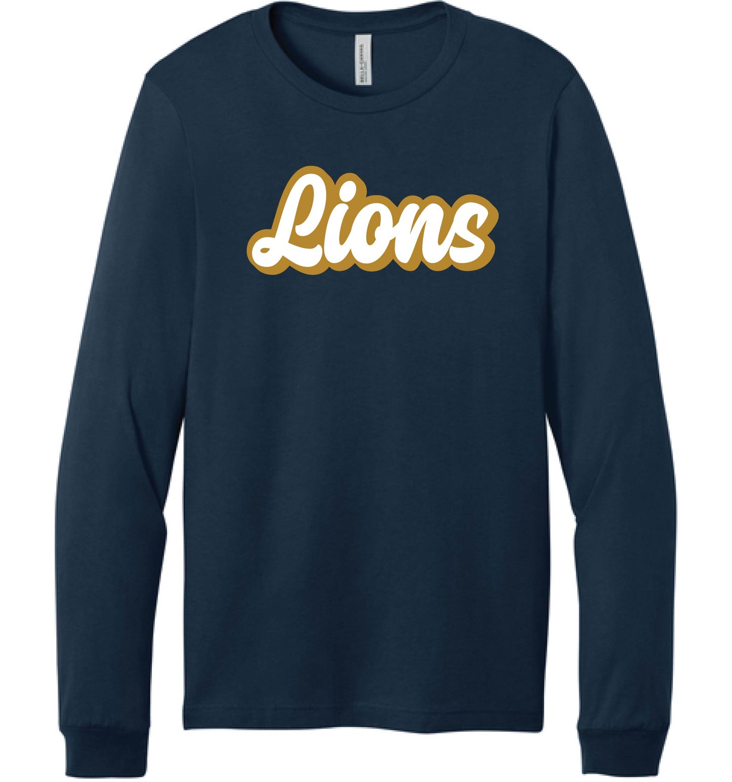 024D-GPAFALL26 ADULT LONG SLEEVE T-SHIRT - CURSIVE LIONS
