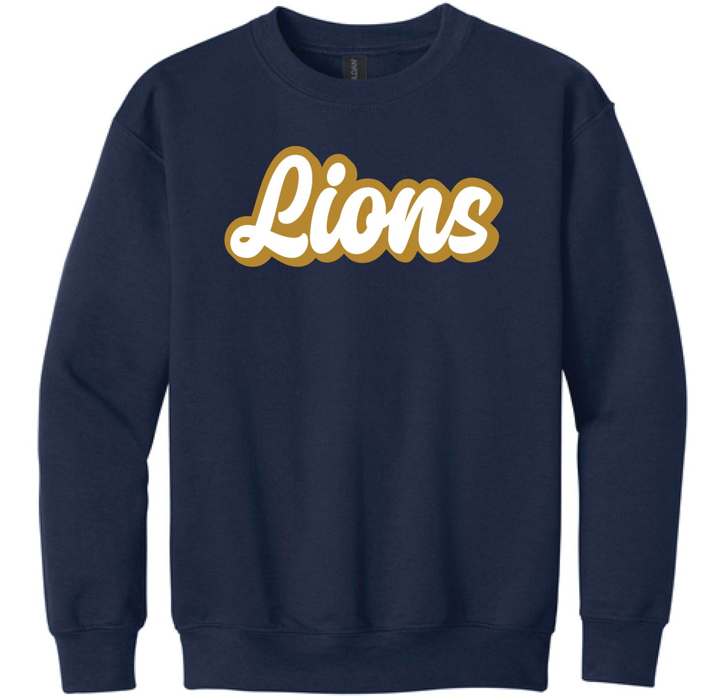 024E-GPAFALL26 YOUTH CREWNECK SWEATSHIRT - CURSIVE LIONS