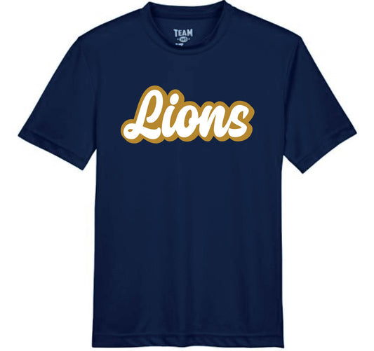 024I-GPAFALL26 YOUTH DRIFIT T-SHIRT - CURSIVE LIONS