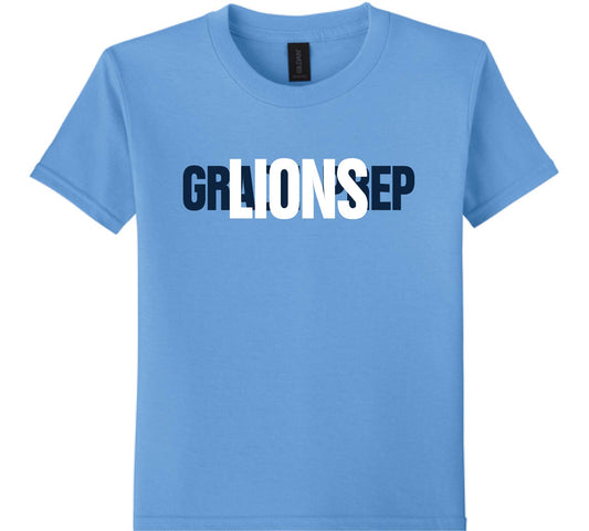 027G-GPAFALL26 YOUTH SHORT SLEEVE T-SHIRT - LAYERED LIONS