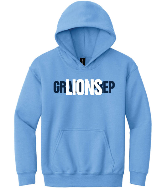 027O-GPAFALL26 YOUTH PULLOVER HOODIE - LAYERED LIONS