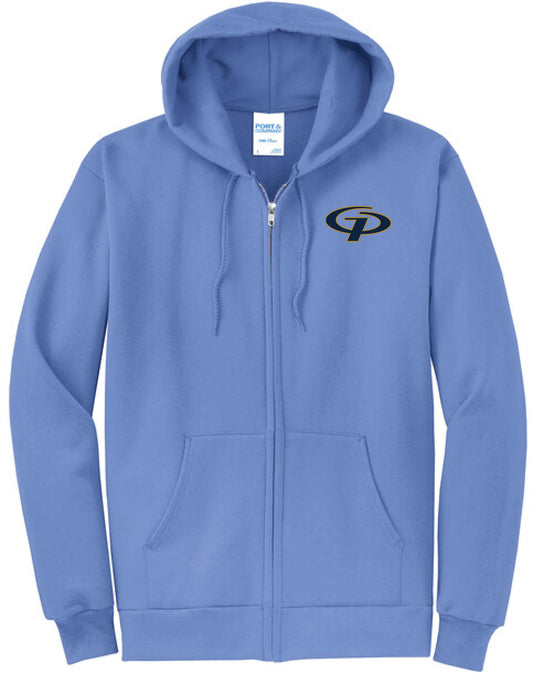 031D-GPAFALL26 EMBROIDERED ADULT ZIP HOODIE