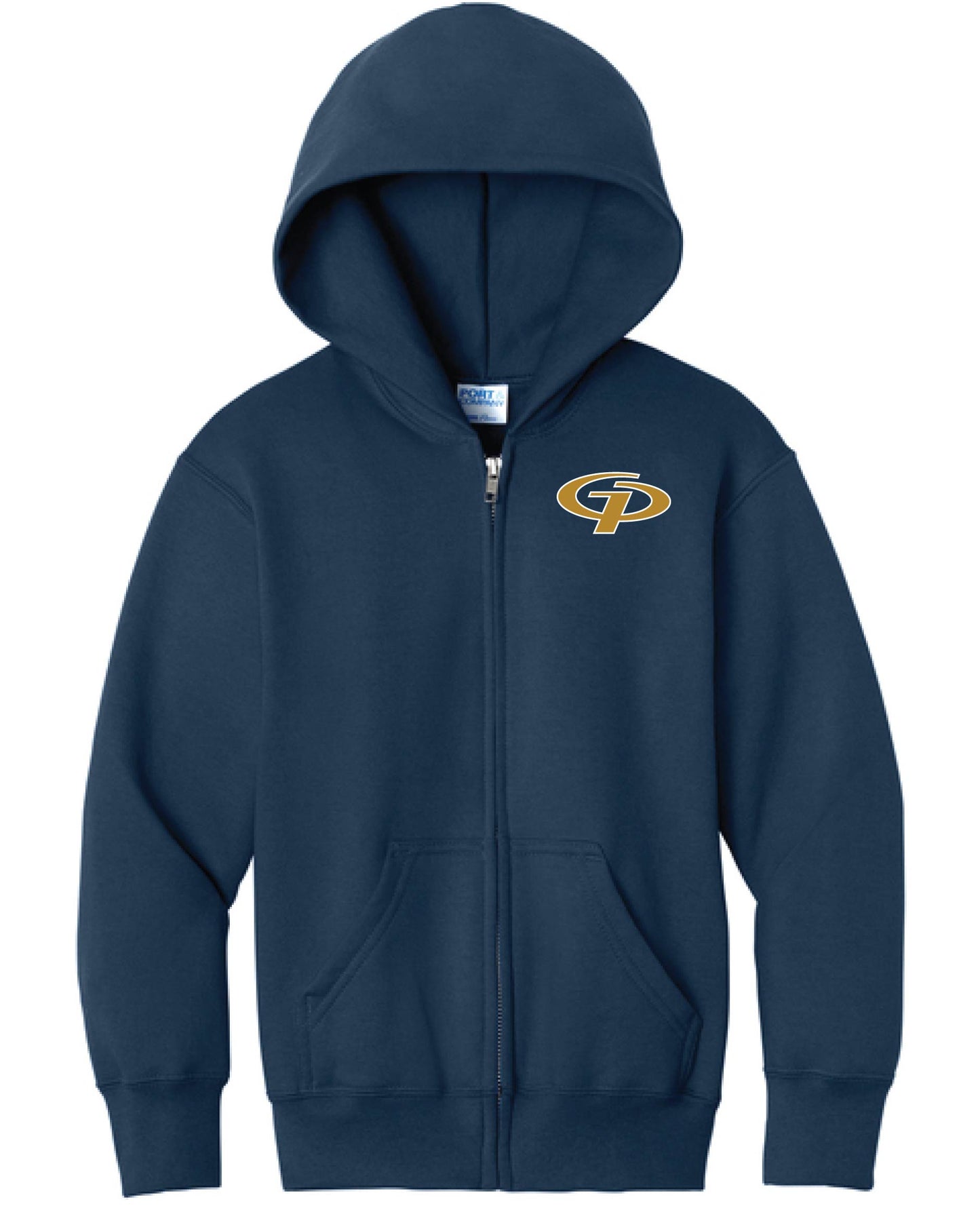 031E-GPAFALL26 EMBROIDERED YOUTH ZIP HOODIE