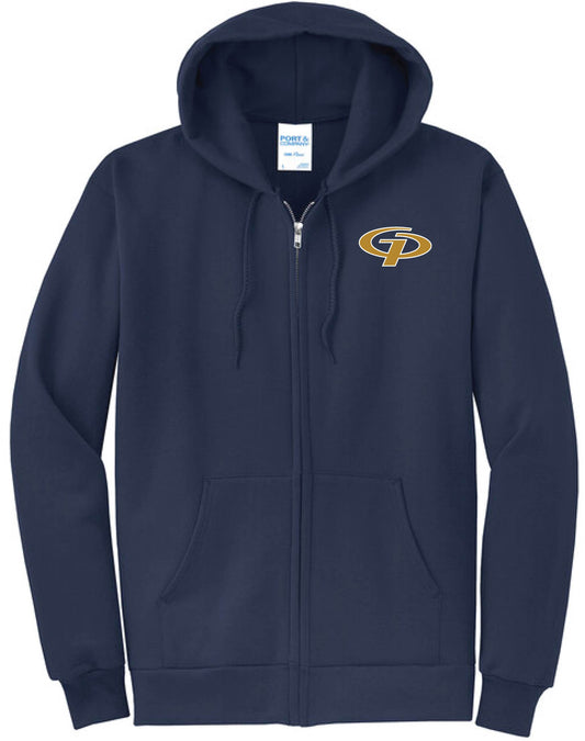 031F-GPAFALL26 EMBROIDERED ADULT ZIP HOODIE