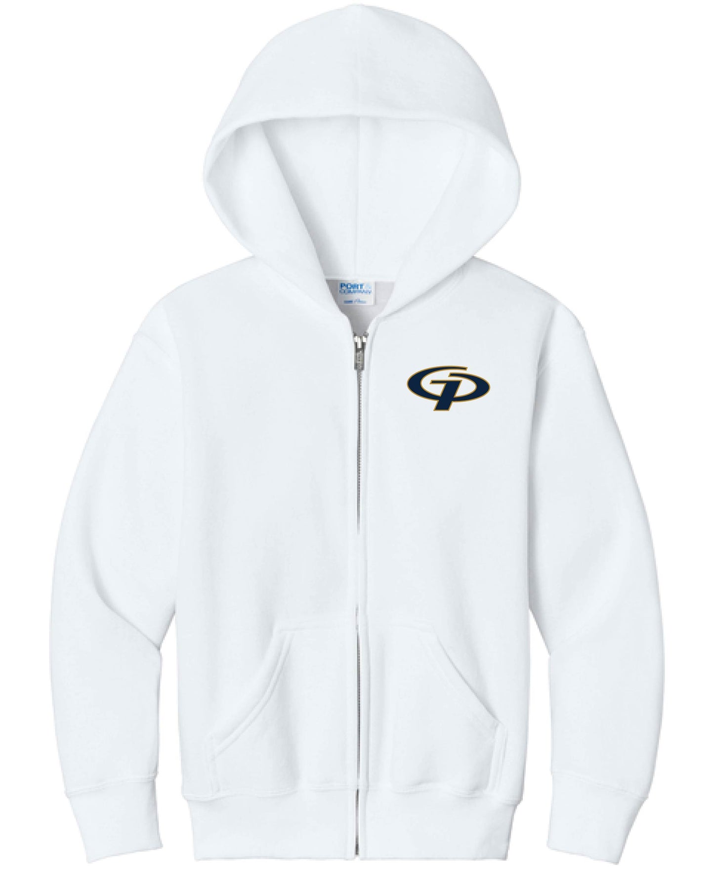 031A-GPAFALL26 EMBROIDERED YOUTH ZIP HOODIE