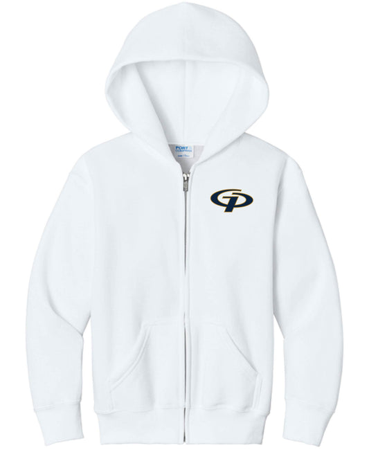 031A-GPAFALL26 EMBROIDERED YOUTH ZIP HOODIE