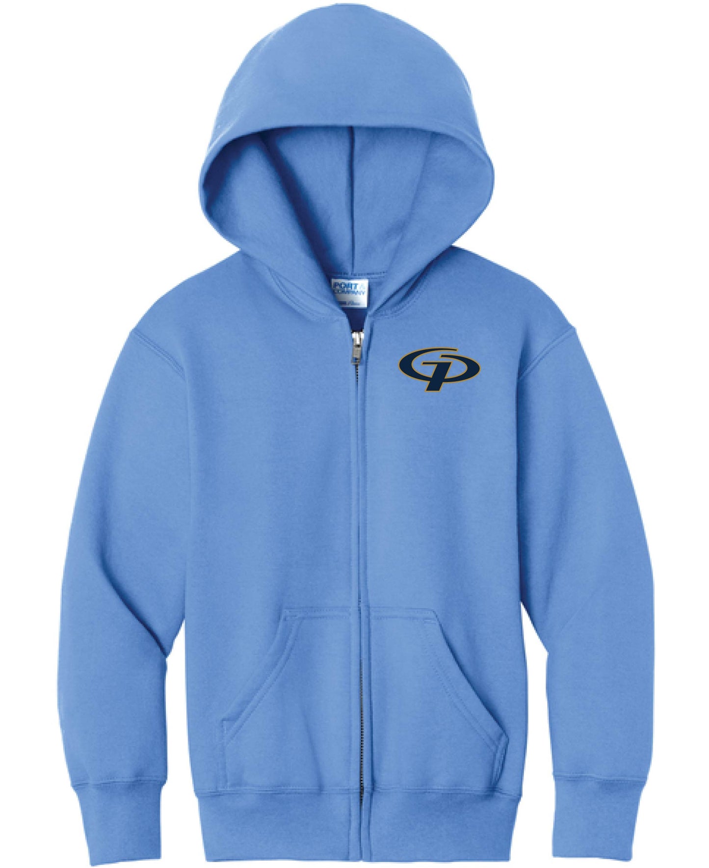 031C-GPAFALL26 EMBROIDERED YOUTH ZIP HOODIE