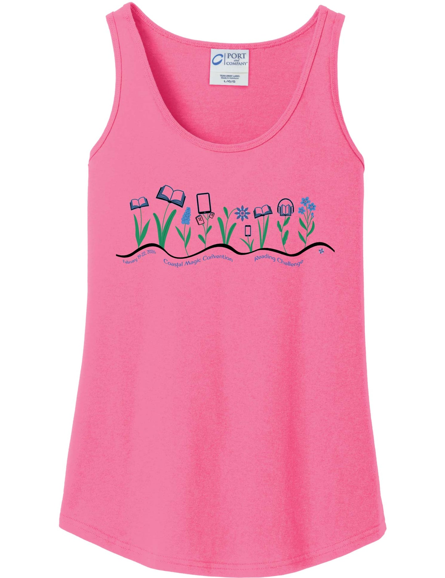 Coastal Magic 2026 Books and Flowers Tank Top