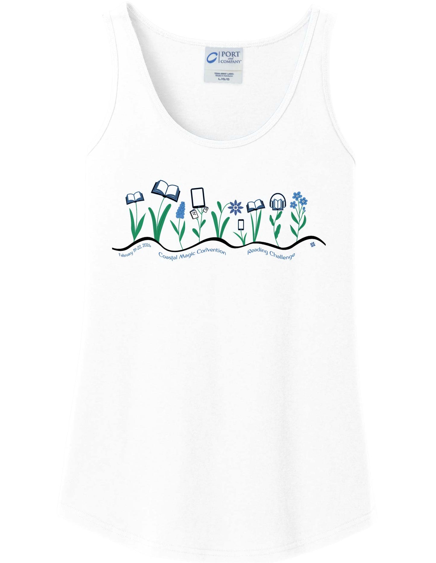 Coastal Magic 2026 Books and Flowers Tank Top