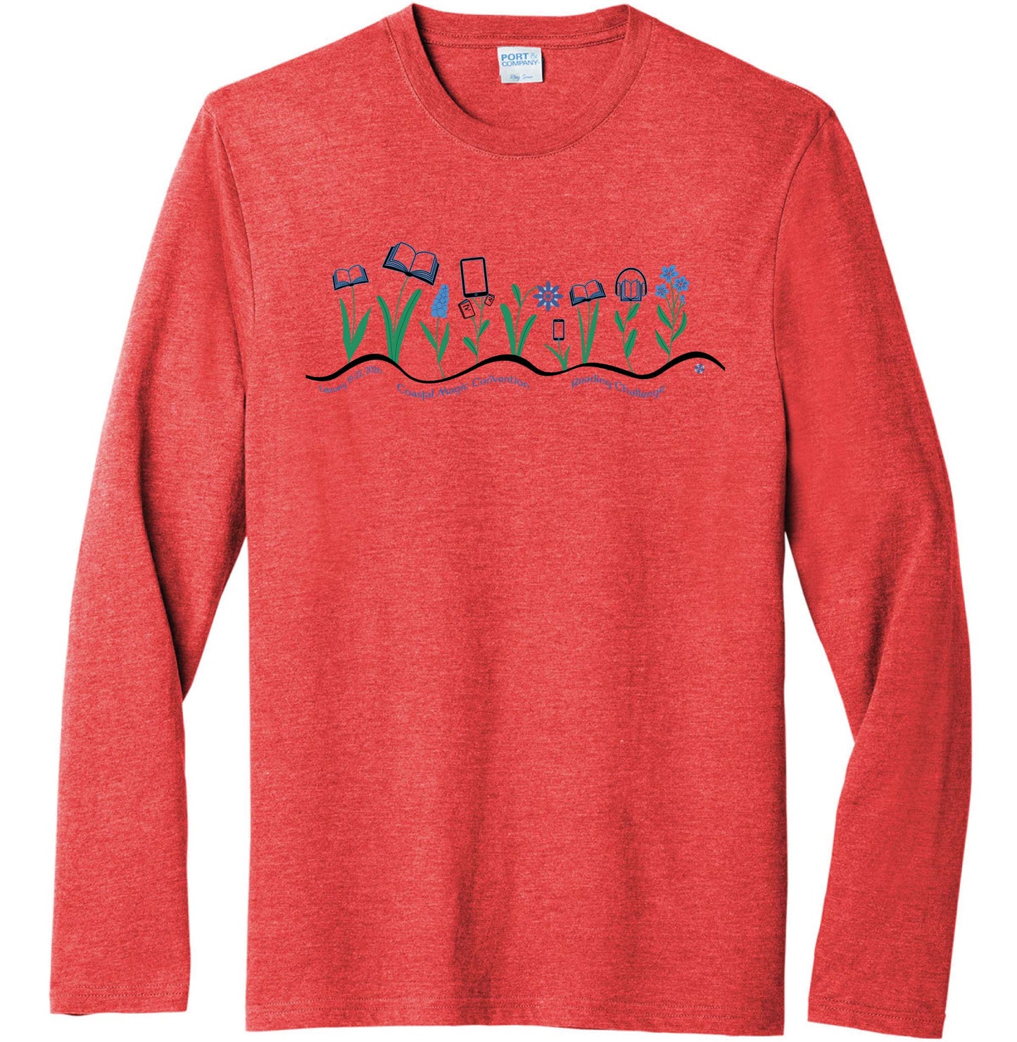 Coastal Magic 2026 Books and Flowers Long Sleeve Shirt