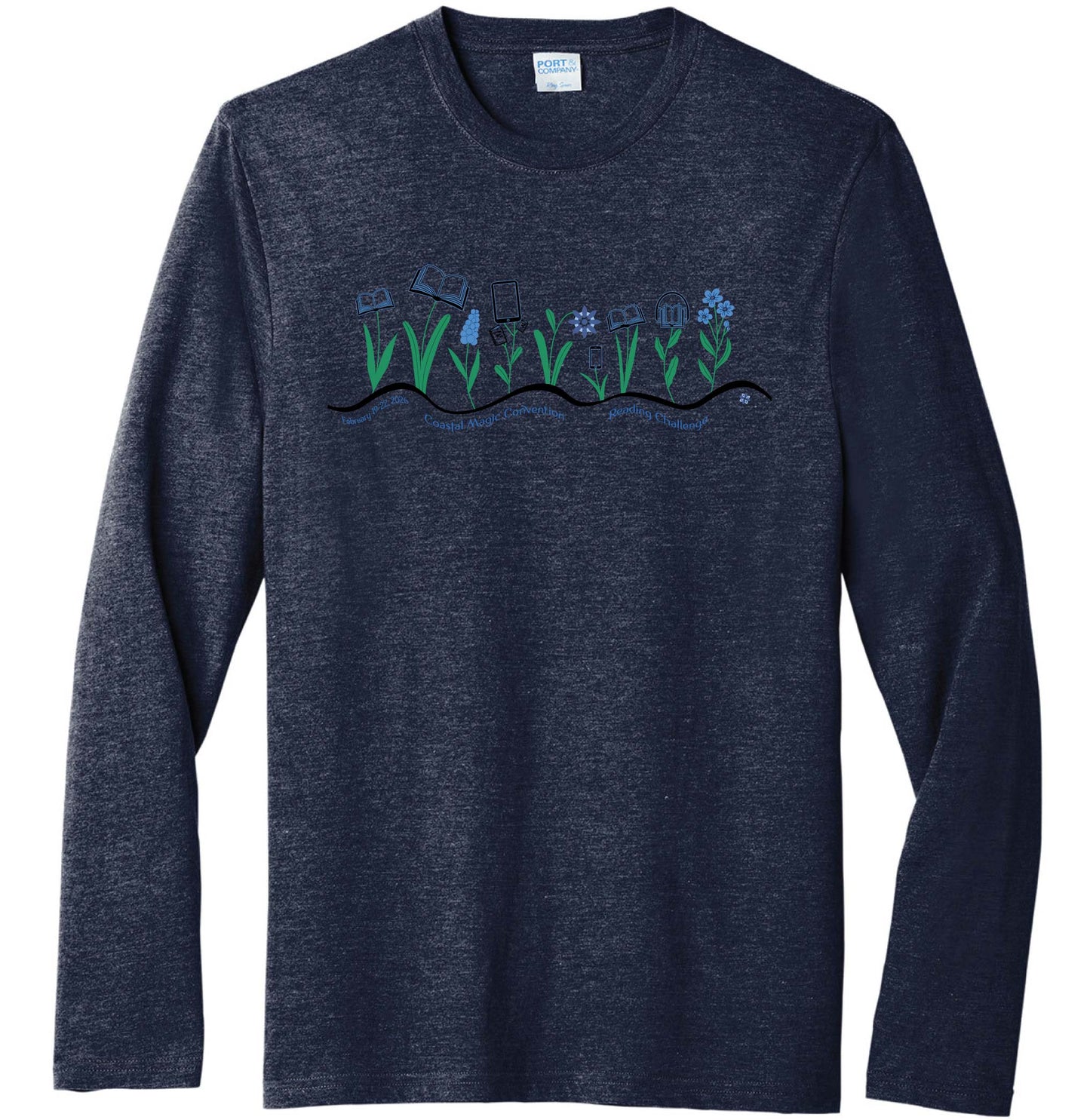 Coastal Magic 2026 Books and Flowers Long Sleeve Shirt