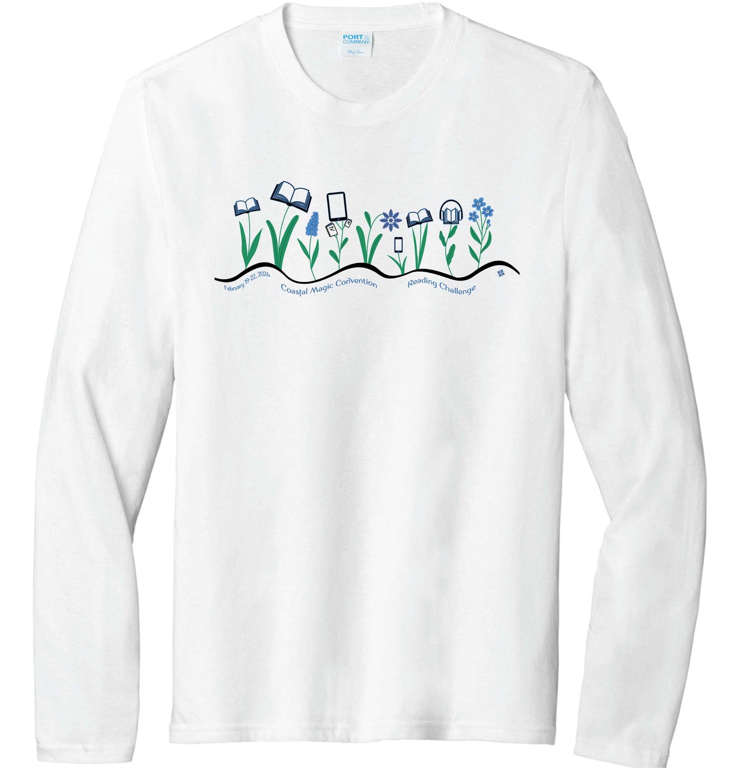 Coastal Magic 2026 Books and Flowers Long Sleeve Shirt